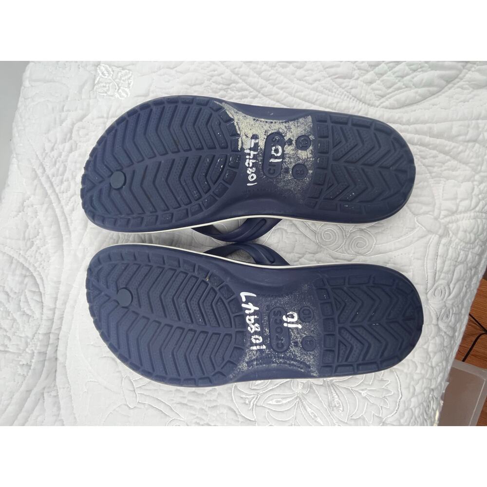 Crocs Women’s Size 10 Blue T-Post Thong Slip-On Sandals Comfort Summer Shoes - Picture 3 of 9